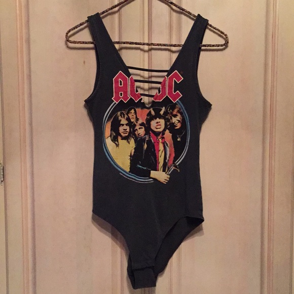 Divided Tops Acdc Band Bodysuit One Piece Hm Poshmark